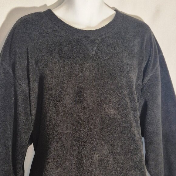 BASIC EDITIONS fleece sweatshirt black in size 2-XL - Picture 4 of 9